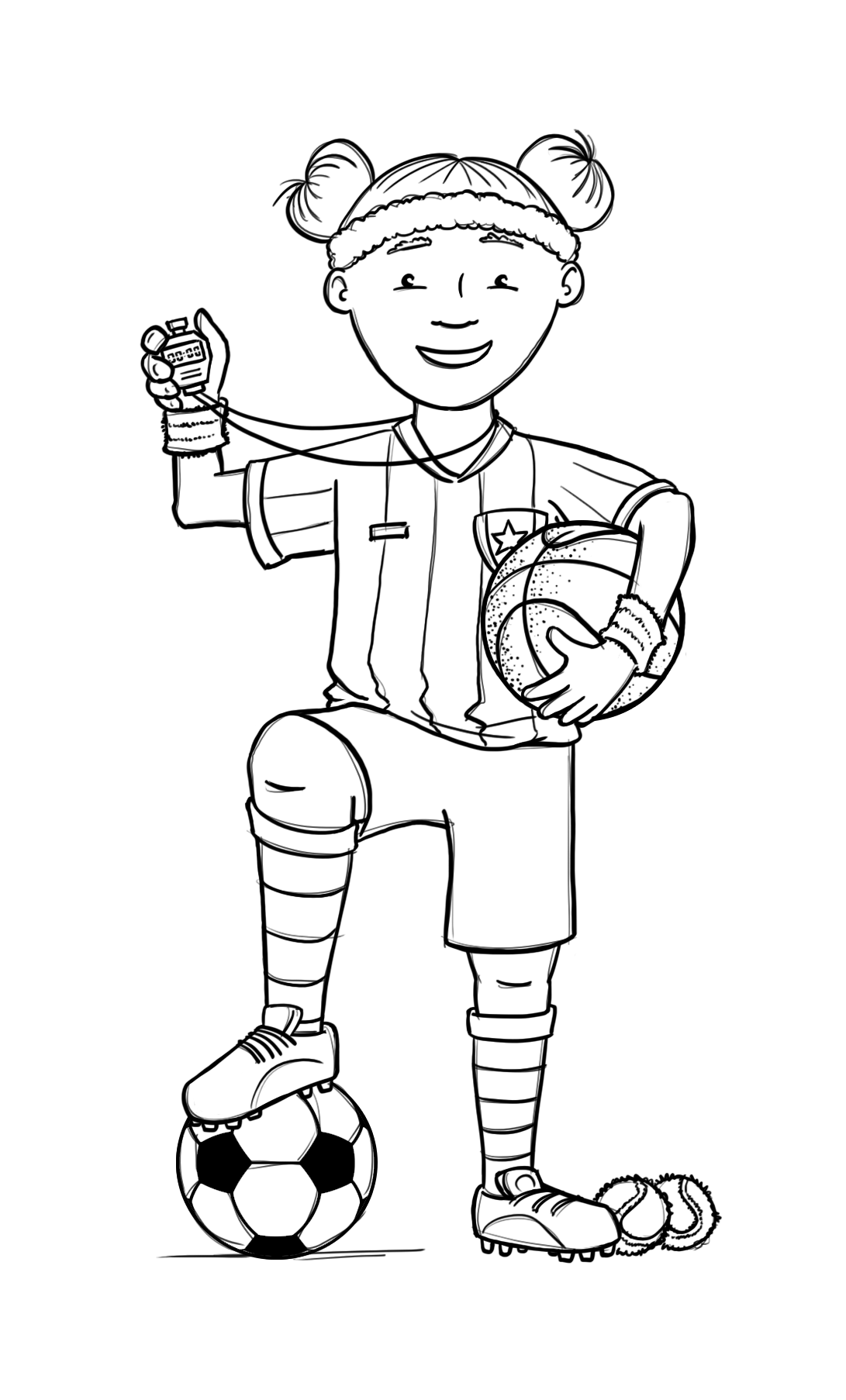 Cartoon image of a sports person